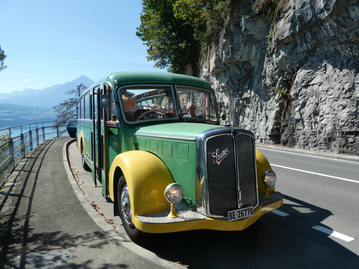 (254'807) - STI Thun - Nr. 15/BE 26'776 - Saurer/Gangloff (ex AvH Heimenschwand Nr. 5) am 5. September 2023 in Sundlauenen, Pilgerweg