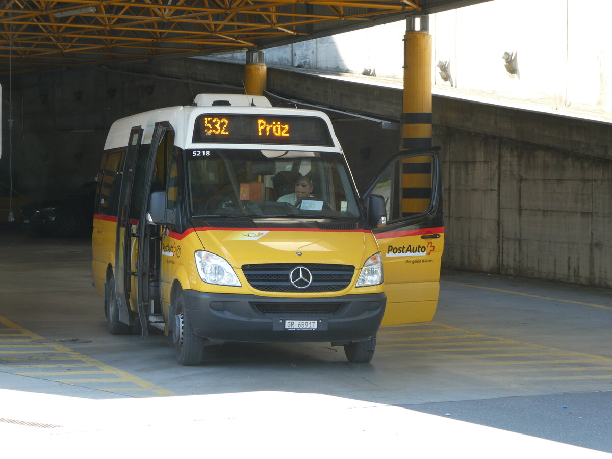 (254'900) - PostAuto Graubnden - GR 65'917/PID 5218 - Mercedes (ex PostAuto Ostschweiz; ex Postautobetriebe Unteres Toggenburg, Ltisburg) am 8. September 2023 in Thusis, Postautostation