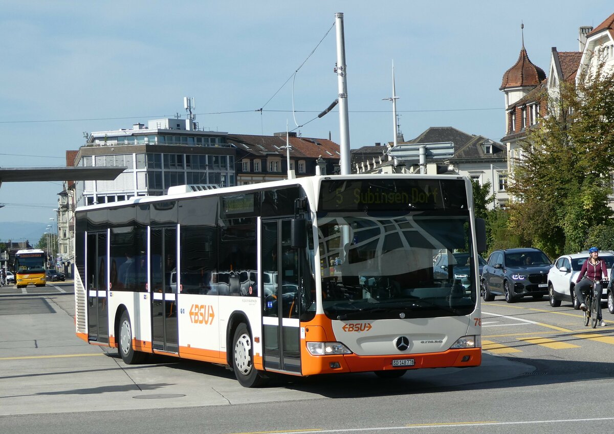 (255'641) - BSU Solothurn - Nr. 78/SO 148'778 - Mercedes am 287. September 2023 beim Hauptbahnhof Solothurn