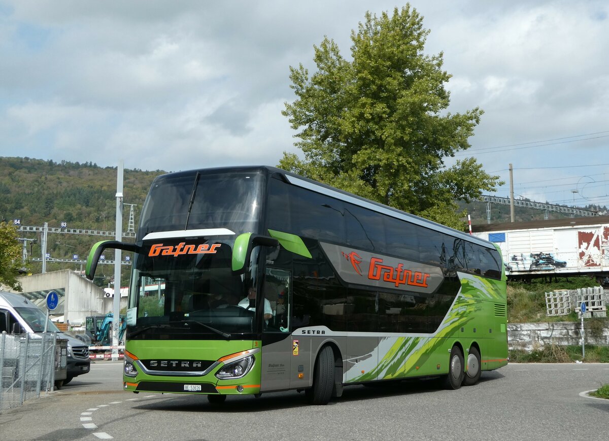 (255'750) - Gafner, Thun - Nr. 3/BE 53'616 - Setra (ex Sommer, Grnen; ex VIP Transport, LV-Riga) am 30. September 2023 in Biel, Car Terminal