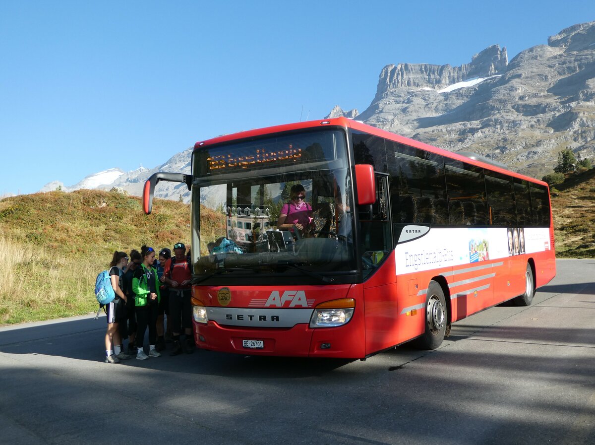 (255'796) - AFA Adelboden - Nr. 24/BE 26'701/PID 10'040 - Setra am 1. Oktober 2023 auf der Engstlenalp (Einsatz: PostAuto fr Engstlenalp-Bus)