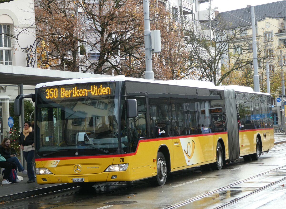 (257'225) - Steffen, Remetschwil - Nr. 70/AG 14'128/PID 5710 - Mercedes am 24. November 2023 in Zrich, Schmiede Wiedikon