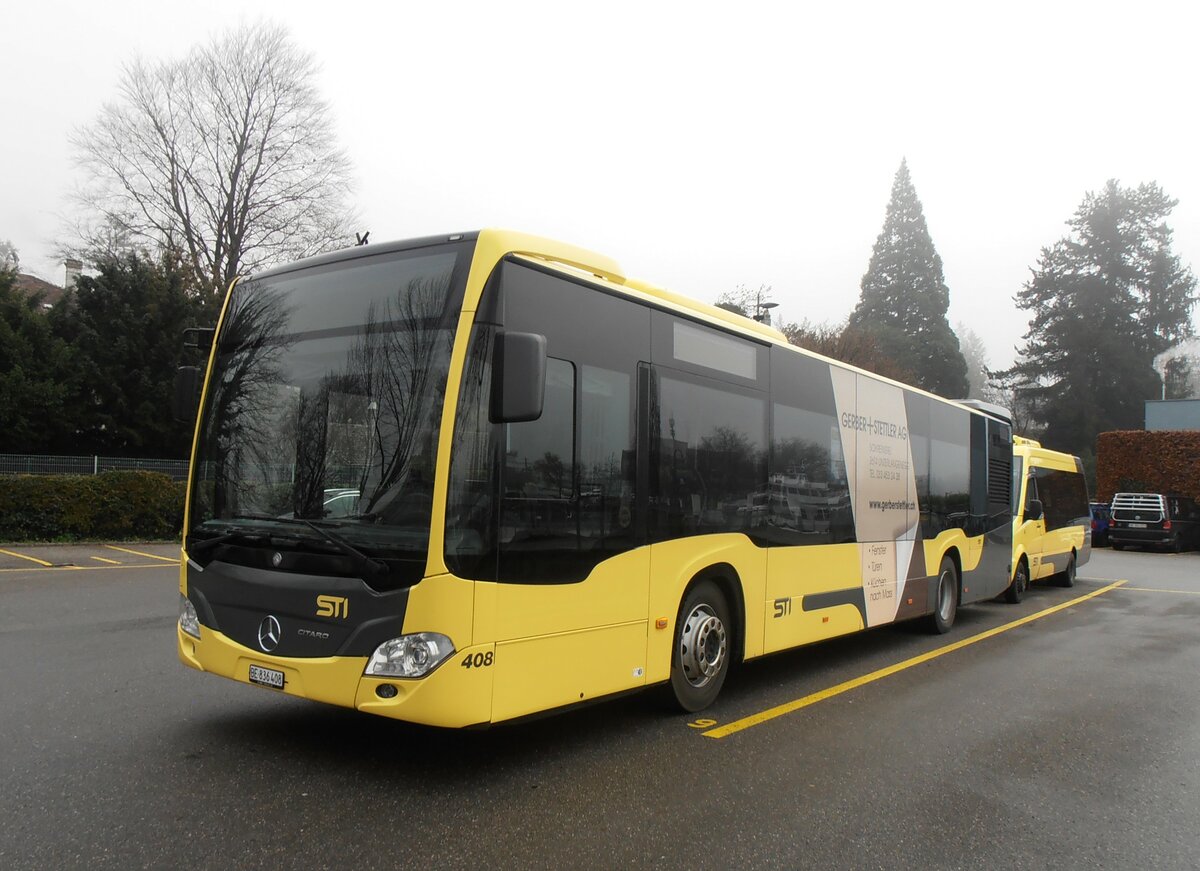 (257'705) - STI Thun - Nr. 408/BE 836'408 - Mercedes am 18. Dezember 2023 bei der Schifflndte Thun