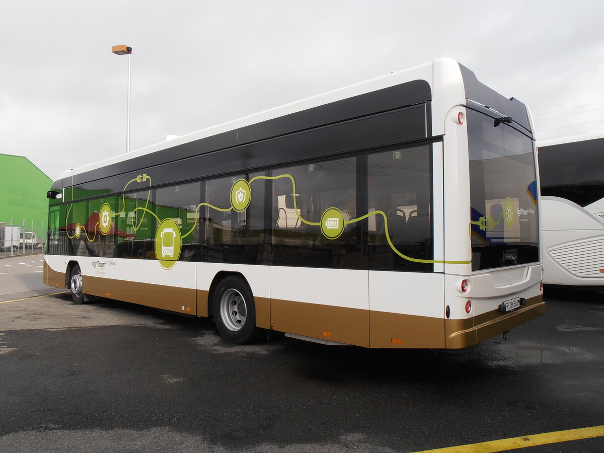 (258'067) - Interbus, Kerzers - FR 386'540 - eHess (ex Vorfhrfahrzeug Hess) am 1. Januar 2024 in Kerzers, Interbus