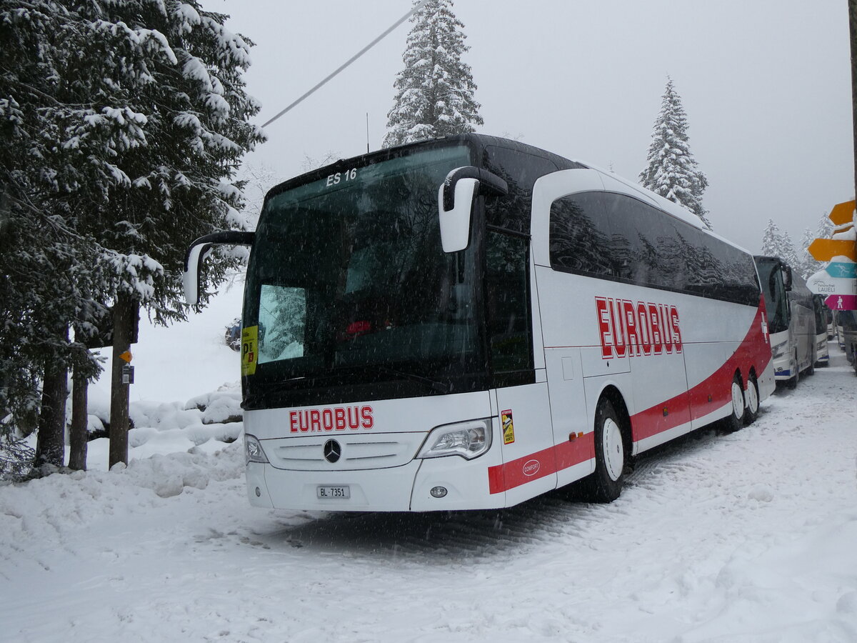 (258'280) - Saner, Laufen - Nr. 16/BL 7351 - Mercedes am 6. Januar 2024 in Adelboden, Unter dem Birg