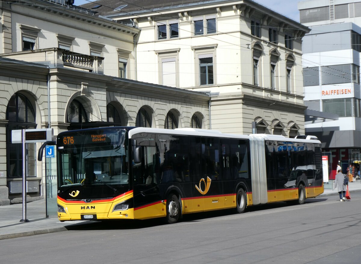 (259'577) - Moser, Flaach - Nr. 427/ZH 611'288/PID 11'880 - MAN am 24. Februar 2024 beim Hauptbahnhof Winterthur