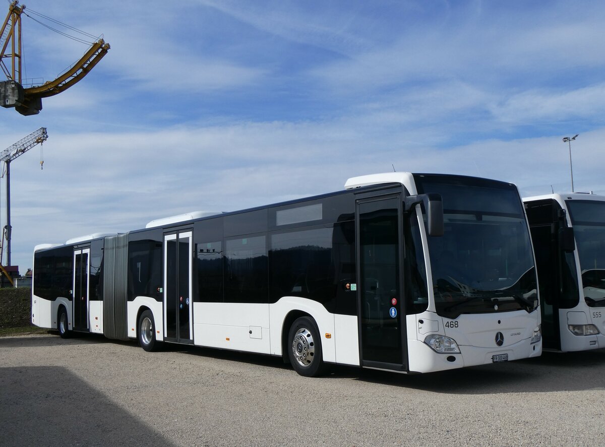 (259'865) - Intertours, Domdidier - Nr. 468/FR 300'468 - Mercedes (ex Nr. 201) am 2. Februar 2024 in Domdidier, Garage