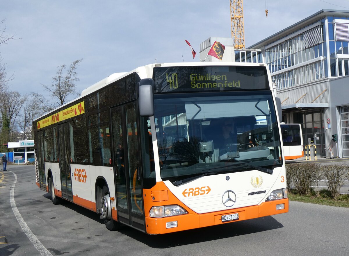 (259'956) - RBS Worblaufen - Nr. 3/BE 767'003 - Mercedes am 3. Mrz 2024 in Worblaufen, Garage