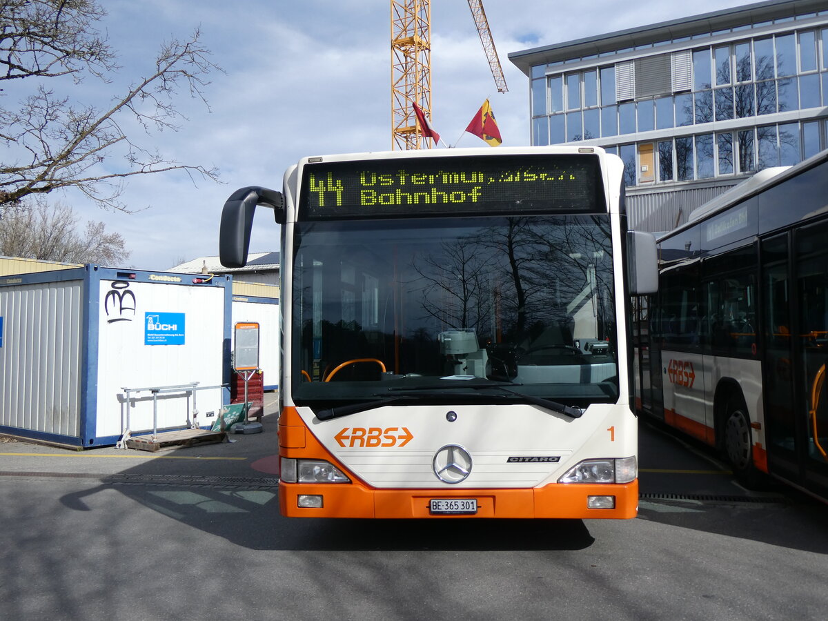 (259'967) - RBS Worblaufen - Nr. 1/BE 365'301 - Mercedes am 3. Mrz 2024 in Worblaufen, Garage