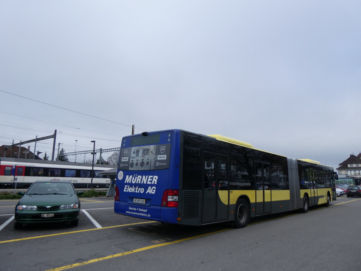 (260'191) - STI Thun - Nr. 146/BE 801'146 - MAN am 8. Mrz 2024 in Thun, CarTerminal