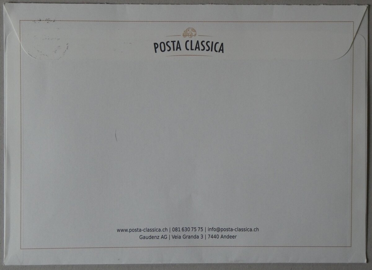(260'198) - Posta Classica-Briefumschlag vom 6. Mrz 2024 am 8. Mrz 2024 in Thun (Rckseite)