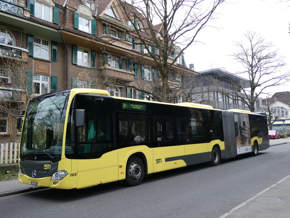 (260'241) - STI Thun - Nr. 165/BE 752'165 - Mercedes am 10. Mrz 2024 beim Bahnhof Thun (Kante X)