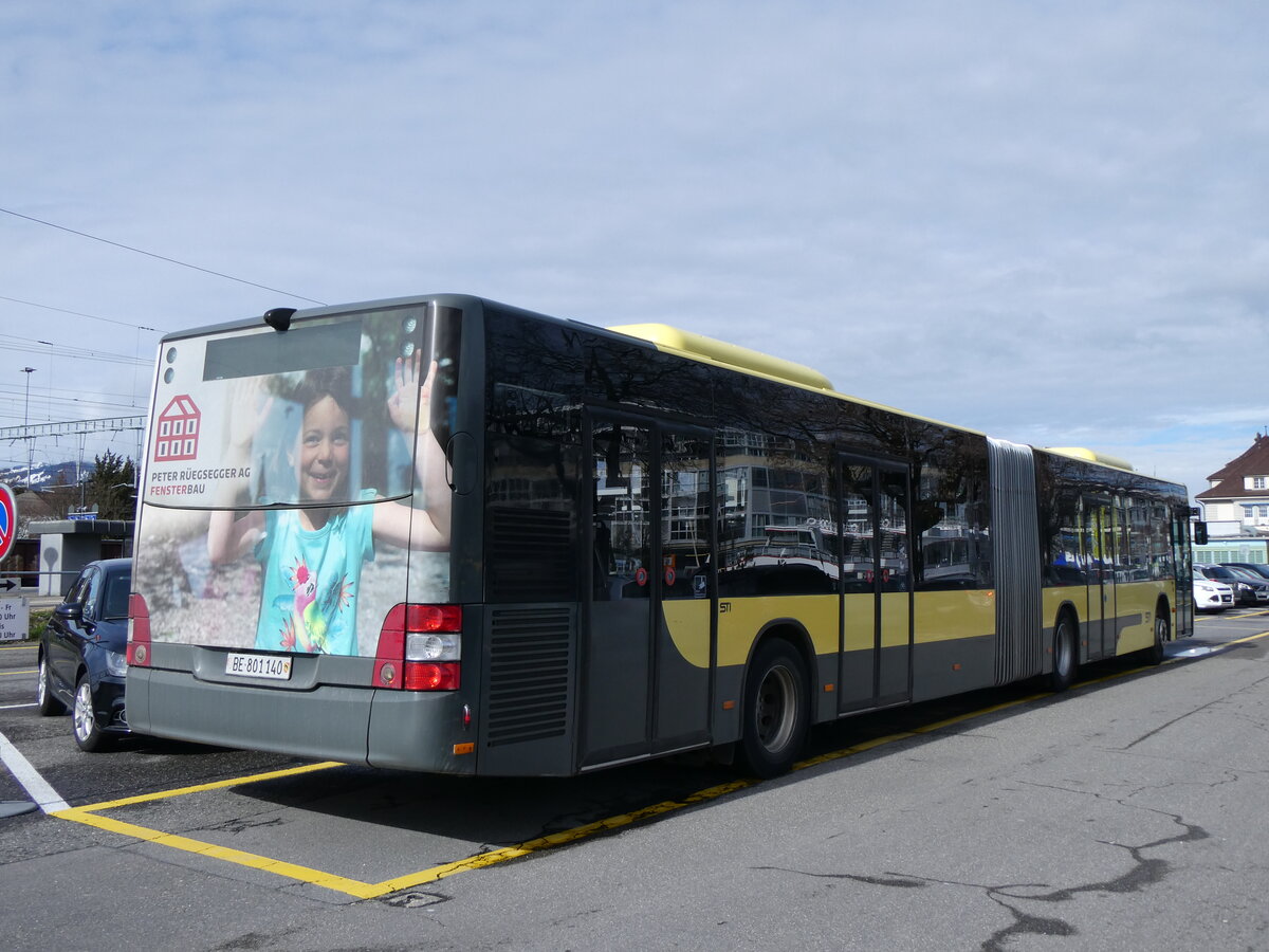 (260'254) - STI Thun - Nr. 140/BE 801'140 - MAN am 11. Mrz 2024 in Thun, CarTerminal