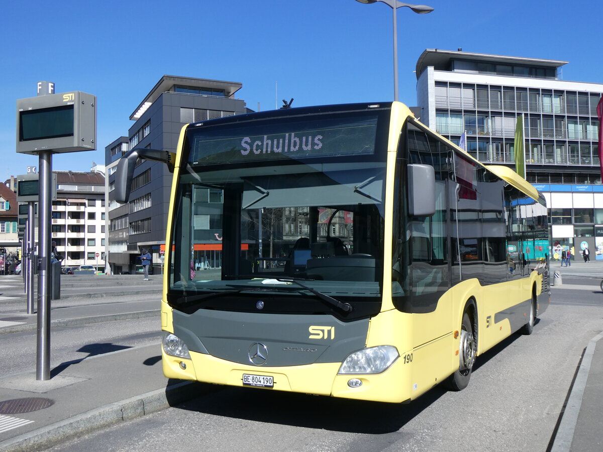 (260'682) - STI Thun - Nr. 190/BE 804'190 - Mercedes am 25. Mrz 2024 beim Bahnhof Thun