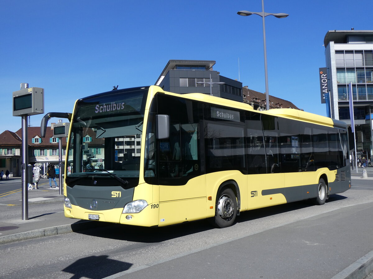 (260'683) - STI Thun - Nr. 190/BE 804'190 - Mercedes am 25. Mrz 2024 beim Bahnhof Thun