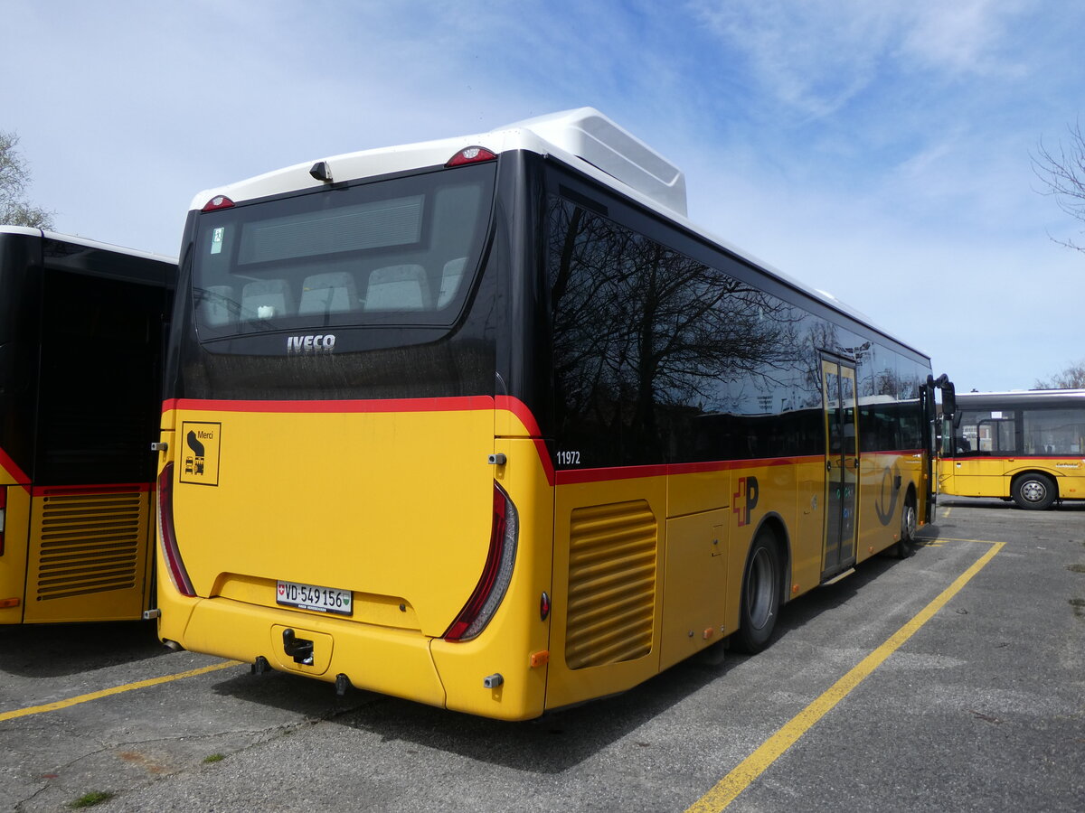 (260'809) - CarPostal Ouest - VD 549'156/PID 11'972 - Iveco am 29. Mrz 2024 in Yverdon, Garage