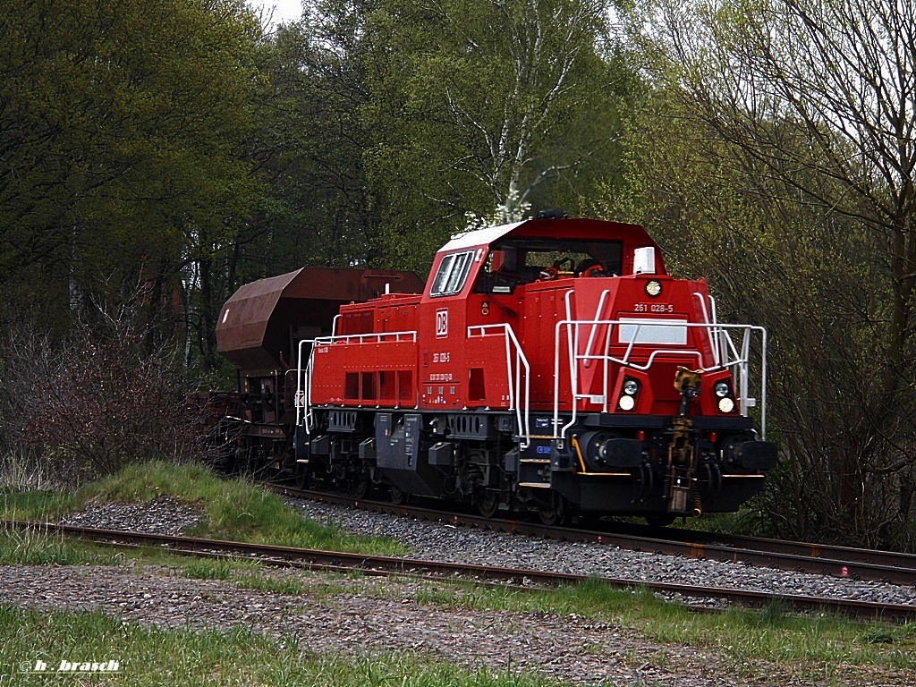 261 028-5 beim reinschieben nach koops in glinde mit einen ganzzug am 23.04.14