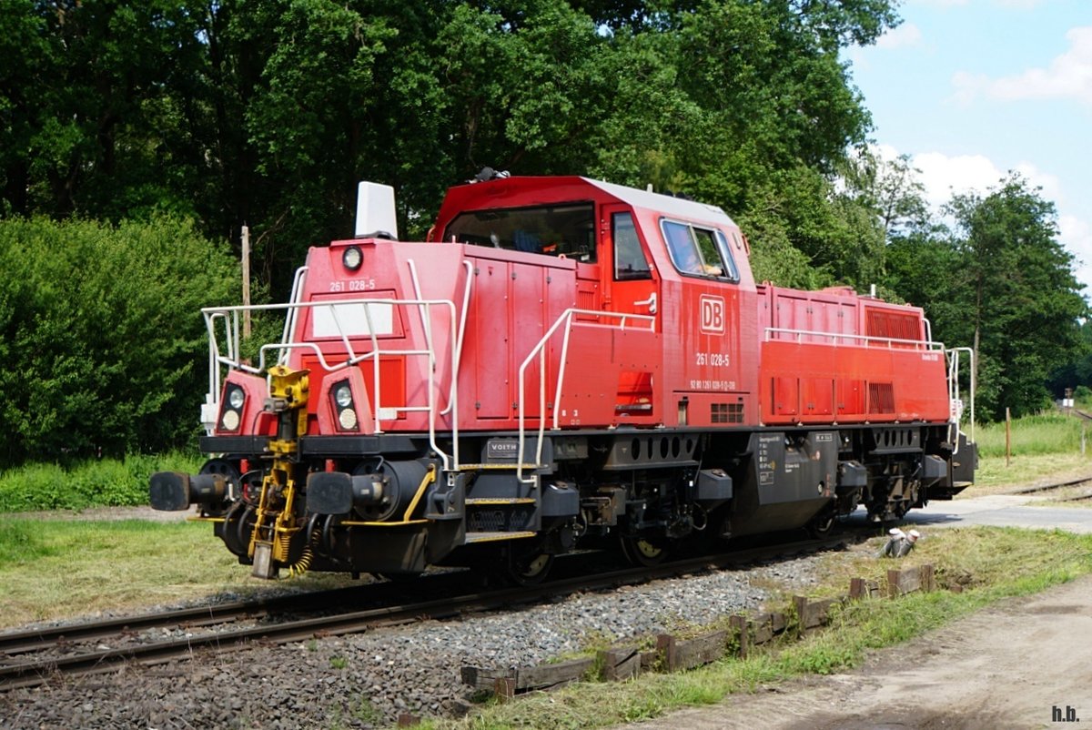 261 028-5 fuhr solo vom bahnhof glinde,15.06.20