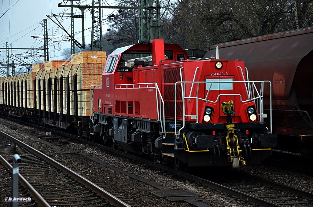 261 040-0 zog einen güterzug durch hh-harburg,05.12.14