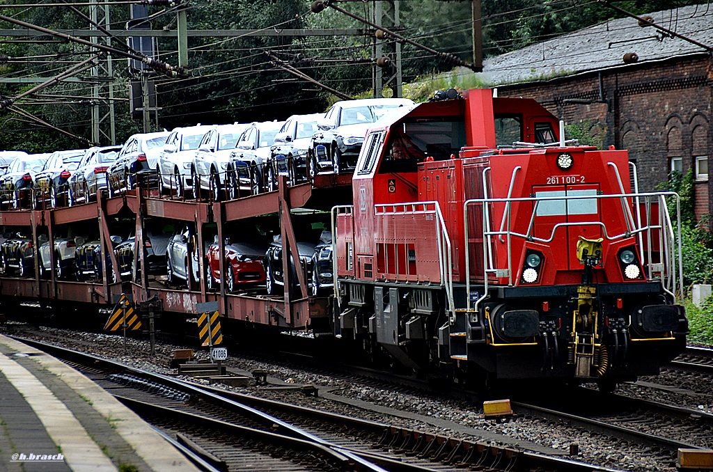 261 100-2 fuhr mit einen ganzzug durch hh-harburg,04.09.14