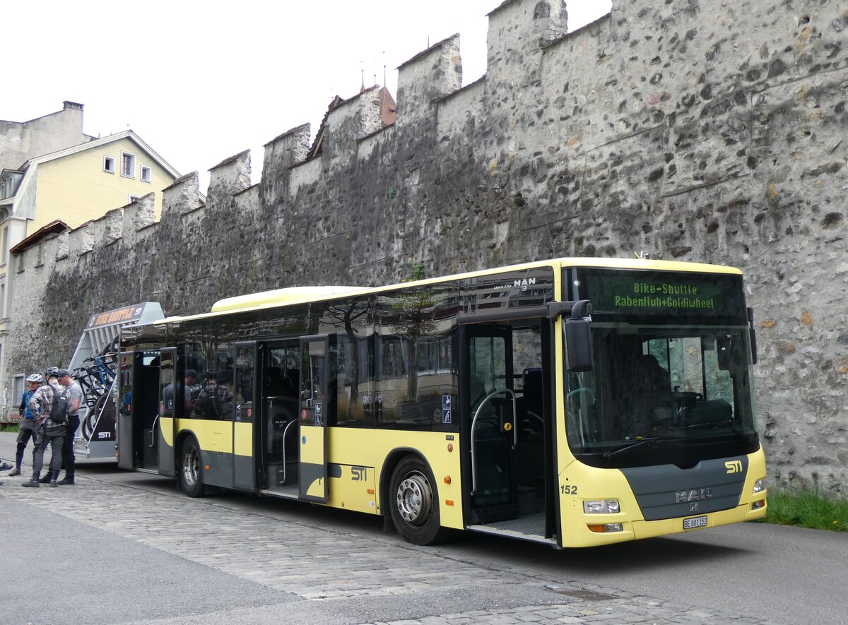 (261'081) - STI Thun - Nr. 152/BE 801'152 - MAN am 7. April 2024 in Thun, Berntorplatz