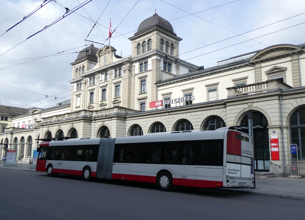 (261'887) - SW Winterthur - Nr. 341/ZH 745'341 - Solaris am 4. Mai 2024 beim Hauptbahnhof Winterthur