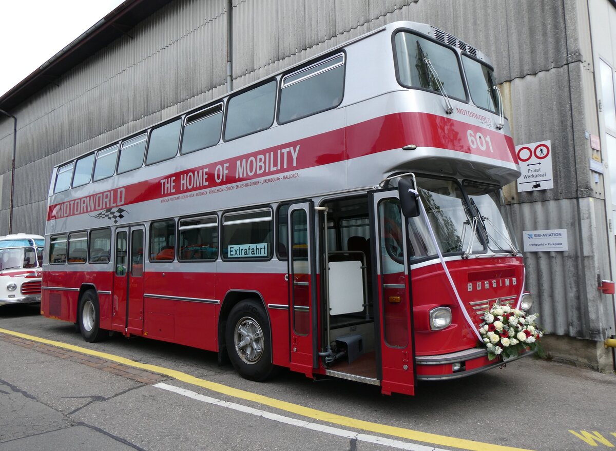 (261'975) - Motorworld, Kemptthal - Nr. 601/ZH 147'239 - Bssing; ex WV Winterthur Nr. 601; ex WV Winterthur Nr. 201; ex Amt fr Luftverkehr, Zrich Nr. 47; ex Swissair, Zrich Nr. 23) am 4. Mai 2024 in Attikon, Wegmller