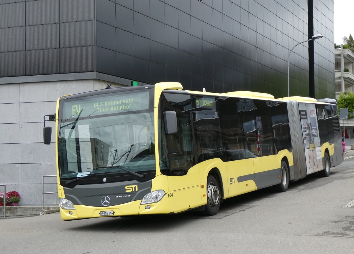 (262'207) - STI Thun - Nr. 164/BE 752'164 - Mercedes am 6. Mai 2024 beim Bahnhof Mnsingen