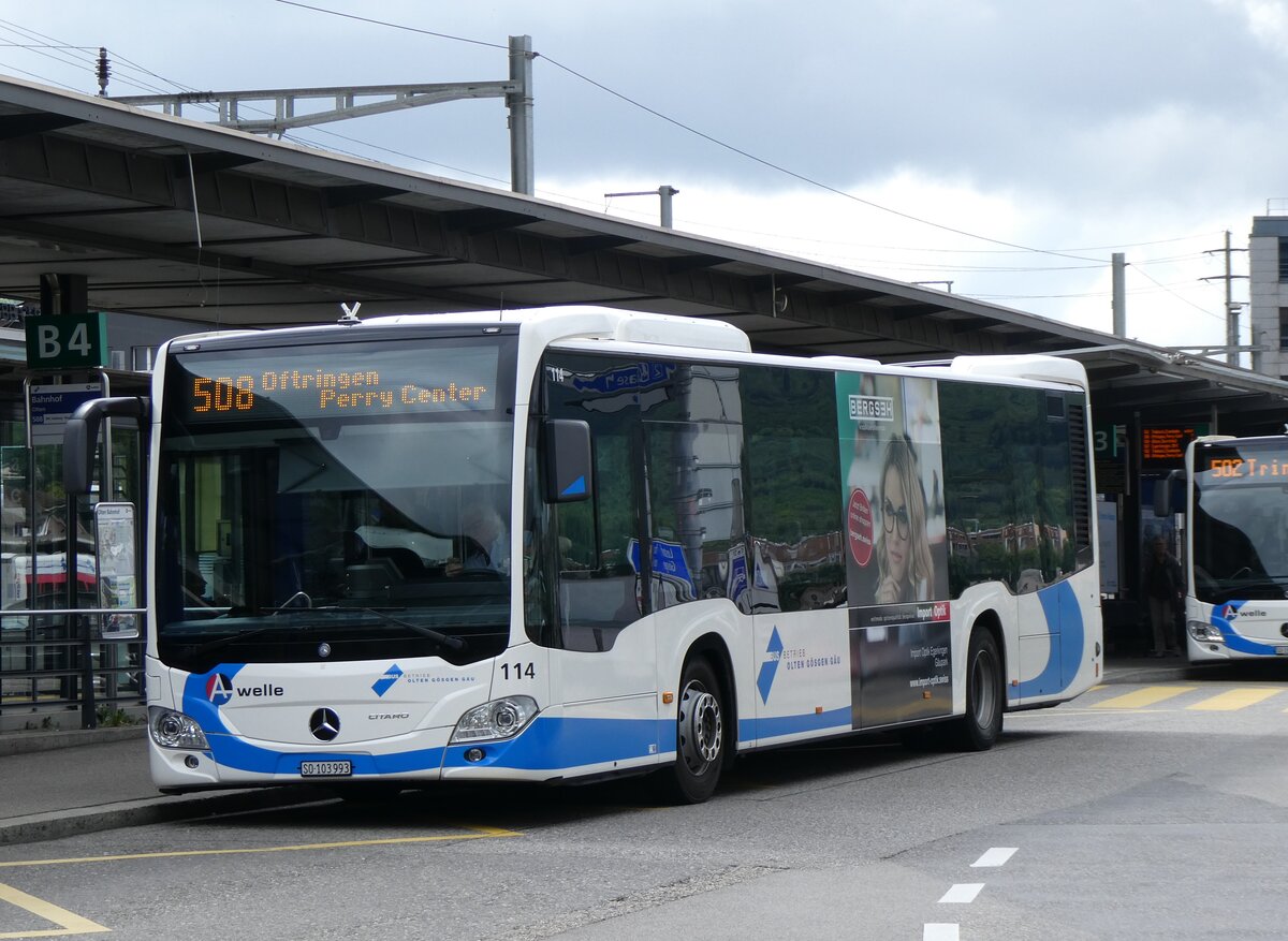 (262'408) - BOGG Wangen b.O. - Nr. 114/SO 103'993 - Mercedes am 16. Mai 2024 beim Bahnhof Olten