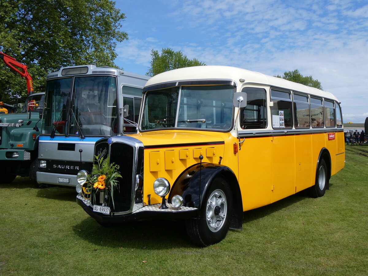 (262'933) - Blchlinger, Endingen - AG 69'937 - Saurer/Tscher (ex Dubach, Walde; ex Spescha, Andiast) am 25. Mai 2024 in Arbon, Arbon Classics