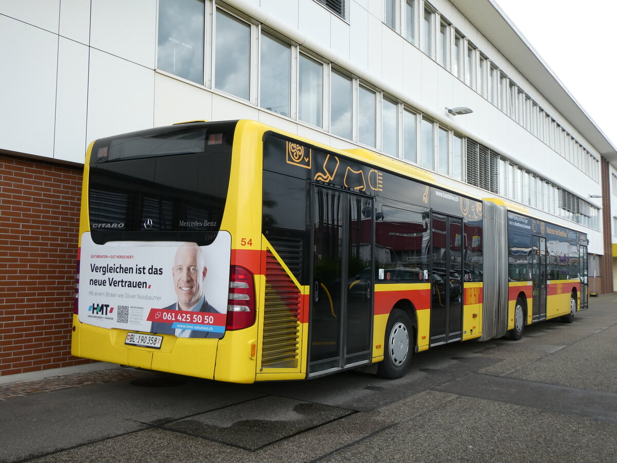 (263'458) - BLT Oberwil - Nr. 54/BL 190'358 - Mercedes am 8. Juni 2024 in Oberwil, Depot Hslimatt