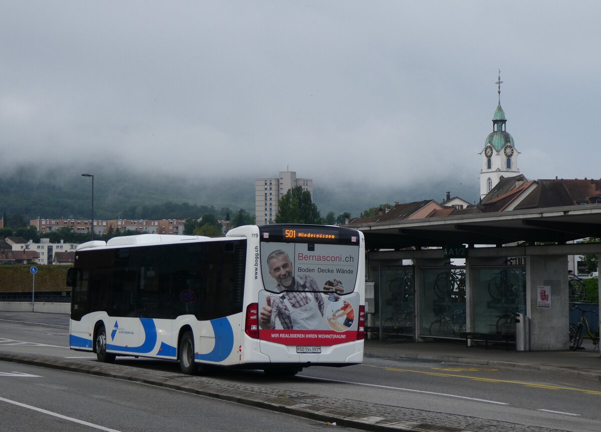 (263'492) - BOGG Wangen b.O. - Nr. 119/SO 194'991 - Mercedes am 9. Juni 2024 beim Bahnhof Olten 