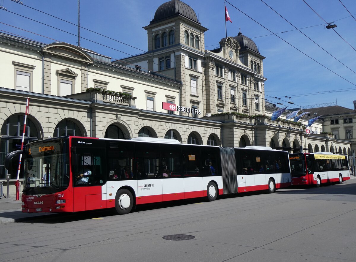 (263'790) - SW Winterthur - Nr. 363/ZH 511'363 - MAN am 18. Juni 2024 beim Hauptbahnhof Winterthur