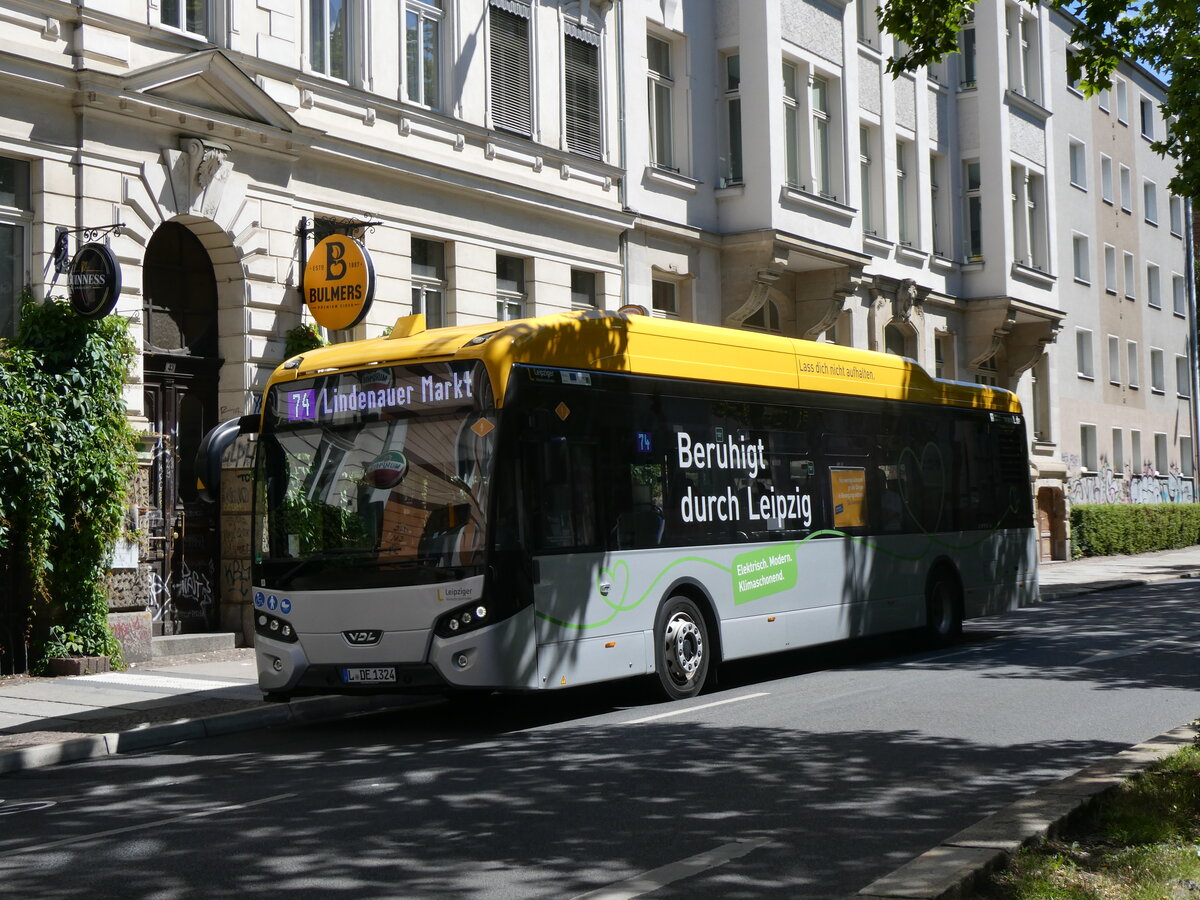 (264'453) - LVB Leipzig - Nr. 12'324/L-DE 1324 - eVDL am 9. Juli 2024 in Leipzig, Karl-Liebknecht-/Kurt-Eisner-Strasse