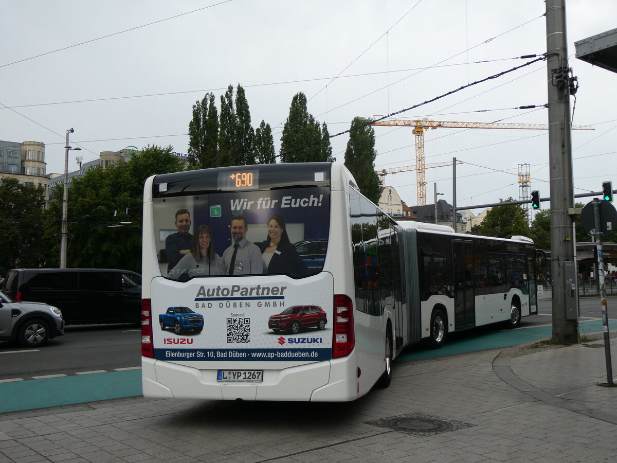 (264'567) - Regionalbus Leipzig, Deuben - L-YP 1267 - Mercedes am 10. Juli 2024 beim Hauptbahnhof Leipzig