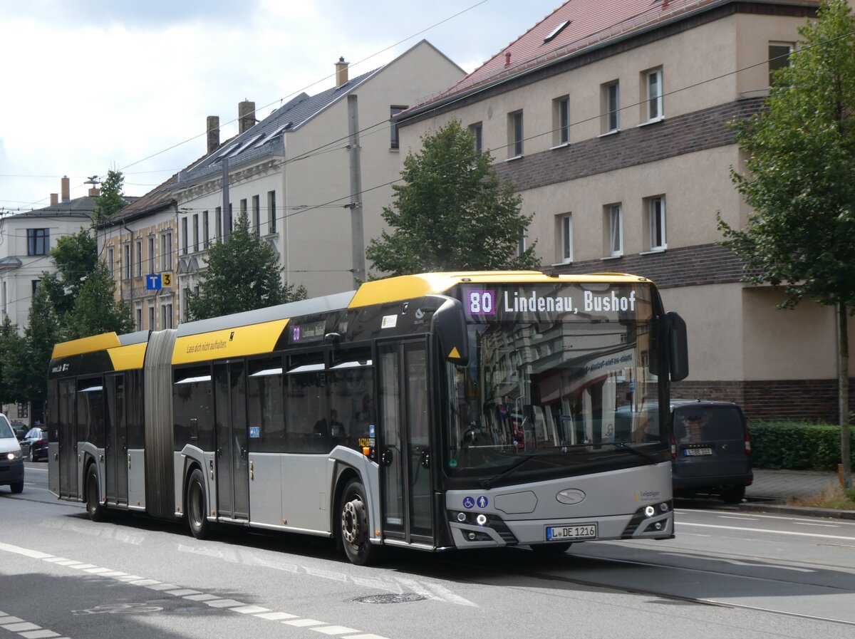 (264'663) - LVB Leipzig - Nr. 14'216/L-DE 1216 - Solaris am 11. Juli 2024 in Leipzig, Wahren