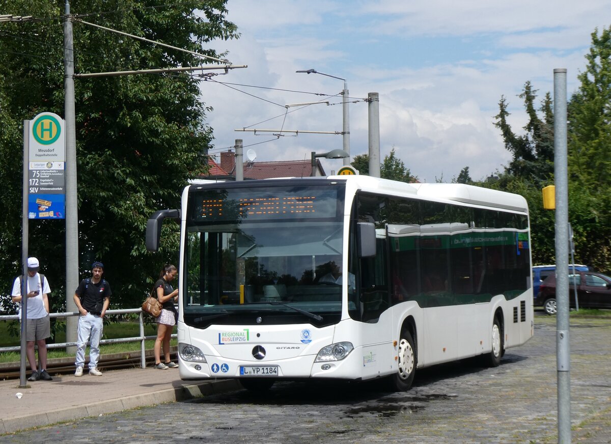 (264'709) - Regionalbus Leipzig, Deuben - L-YP 1184 - Mercedes am 11. Juli 2024 in Leipzig, Meusdorf