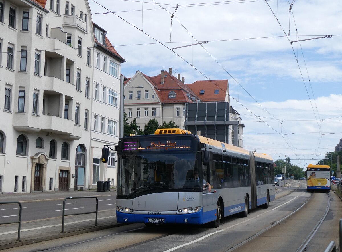 (264'726) - LVB Leipzig - Nr. 14'135/L-NV 4135 - Solaris am 11. Juli 2024 in Leipzig, Altes Messegelnde