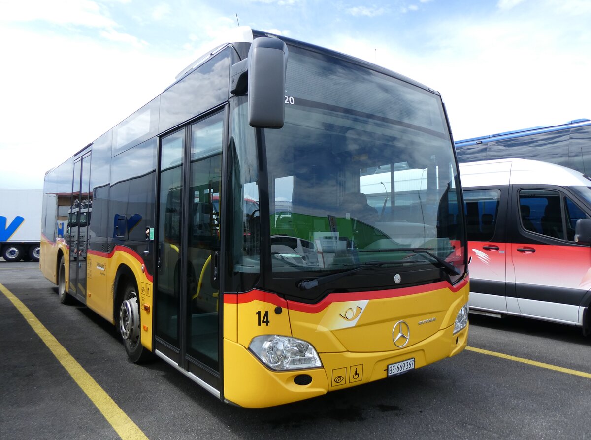 (264'935) - PostAuto Bern - Nr. 14/BE 669'367/PID 10'120 - Mercedes (ex Thepra, Stans Nr. 20) am 21. Juli 2024 in Kerzers, Interbus