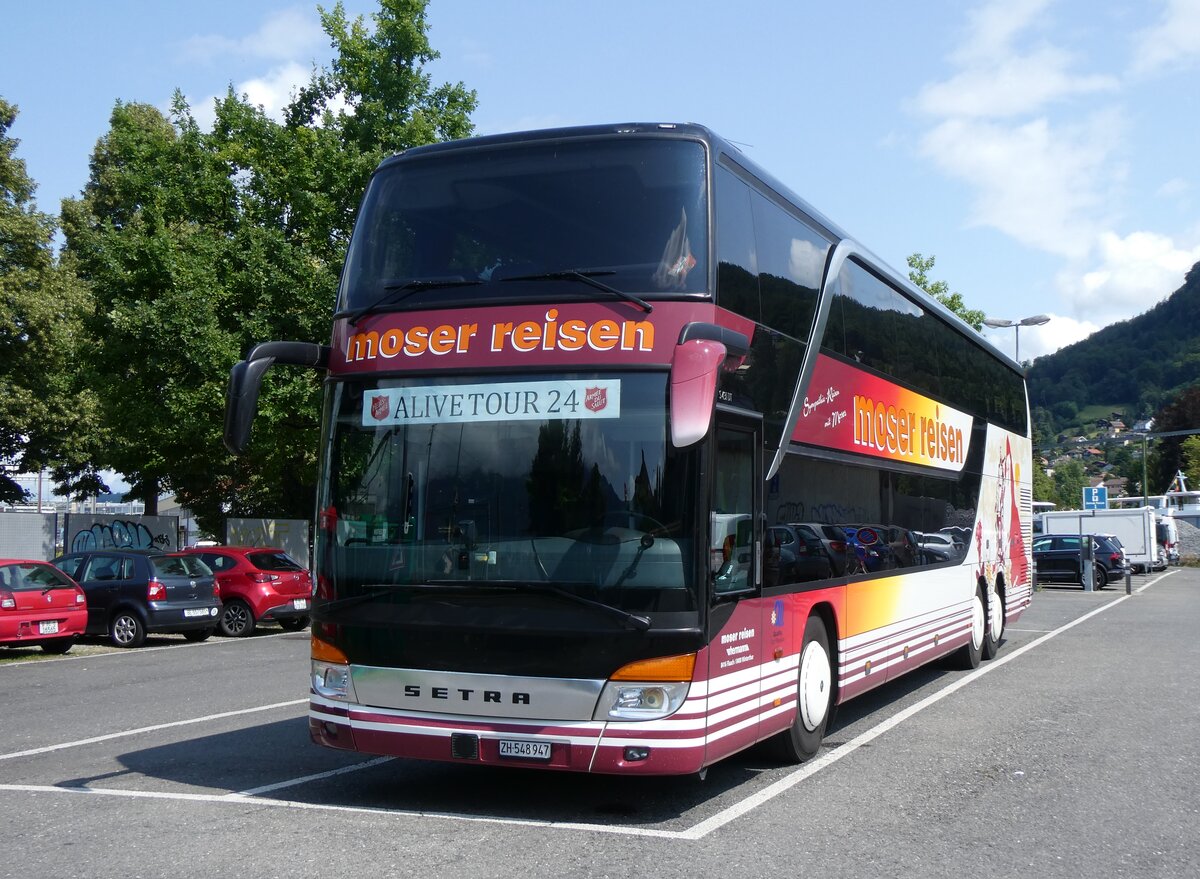 (264'975) - Moser, Flaach - ZH 548'947 - Setra am 24. Juli 2024 in Thun, Seestrasse