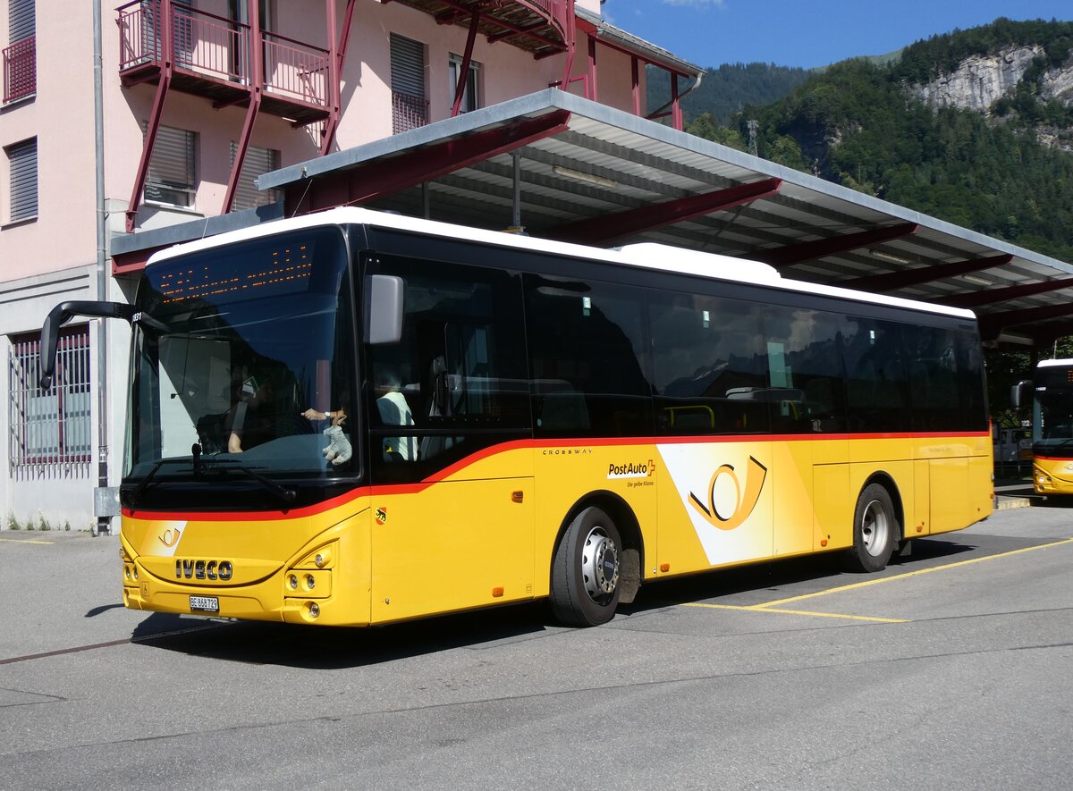 (265'634) - Flck, Brienz - Nr. 29/BE 868'729/PID 11'831 - Iveco am 13. August 2024 in Meiringen, Postautostation