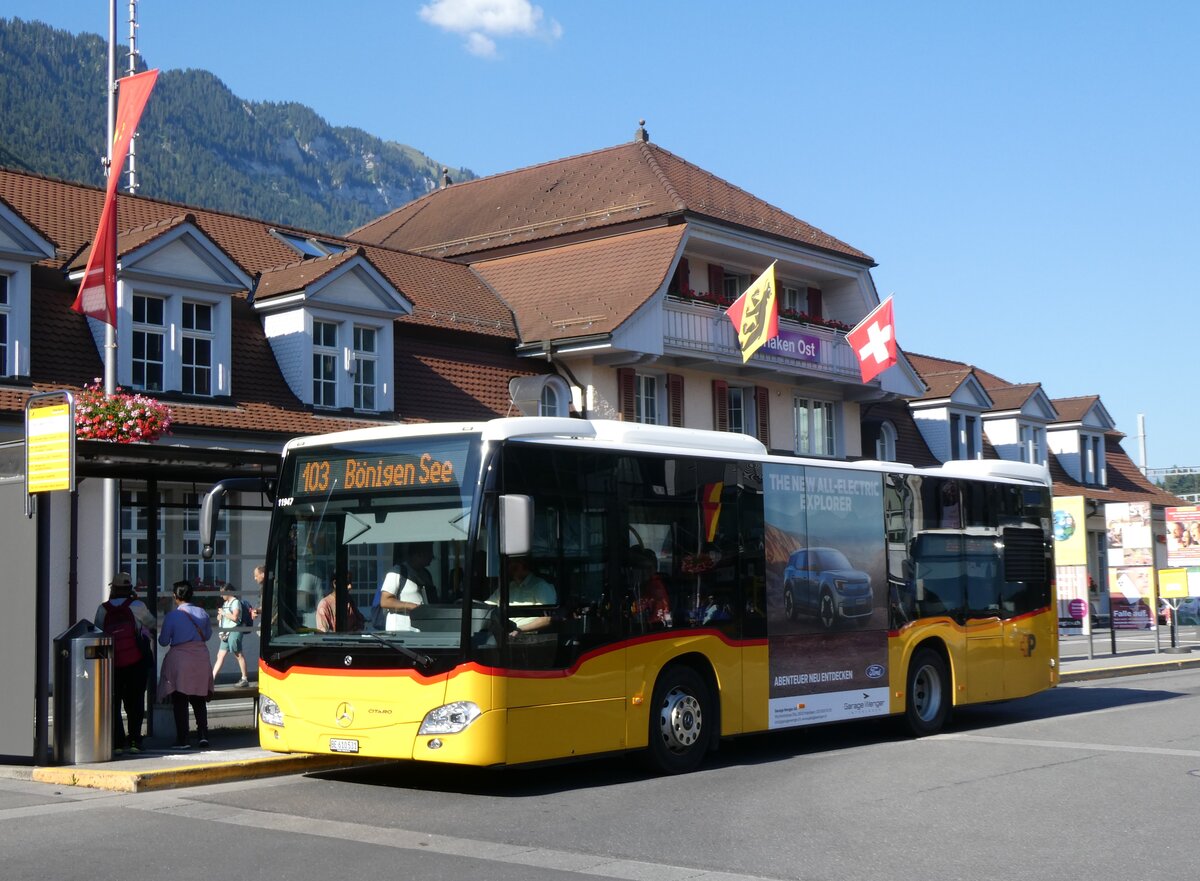 (265'650) - PostAuto Bern - BE 610'531/PID 11'947 - Mercedes am 13. August 2024 beim Bahnhof Interlaken Ost 