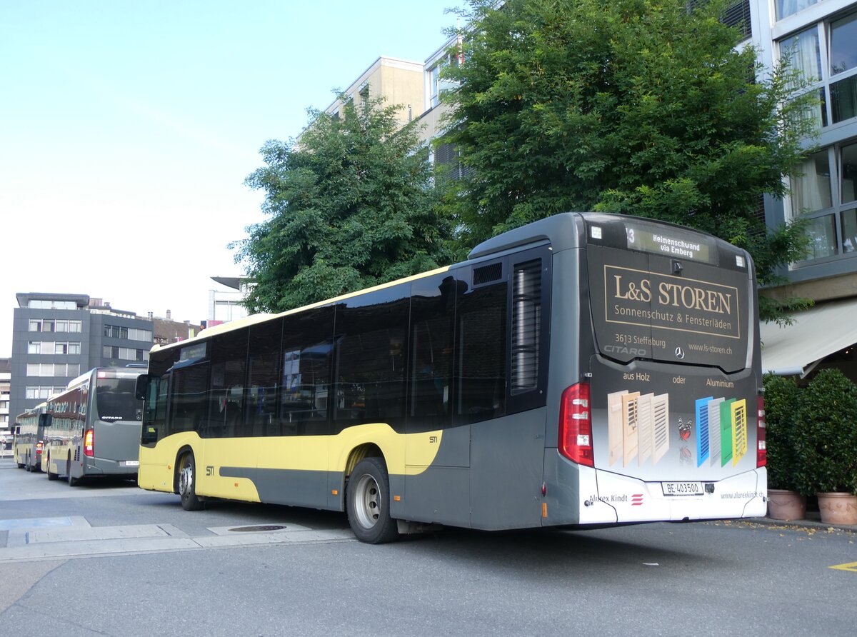 (265'941) - STI Thun - Nr. 500/BE 403'500 - Mercedes am 19. August 2024 beim Bahnhof Thun