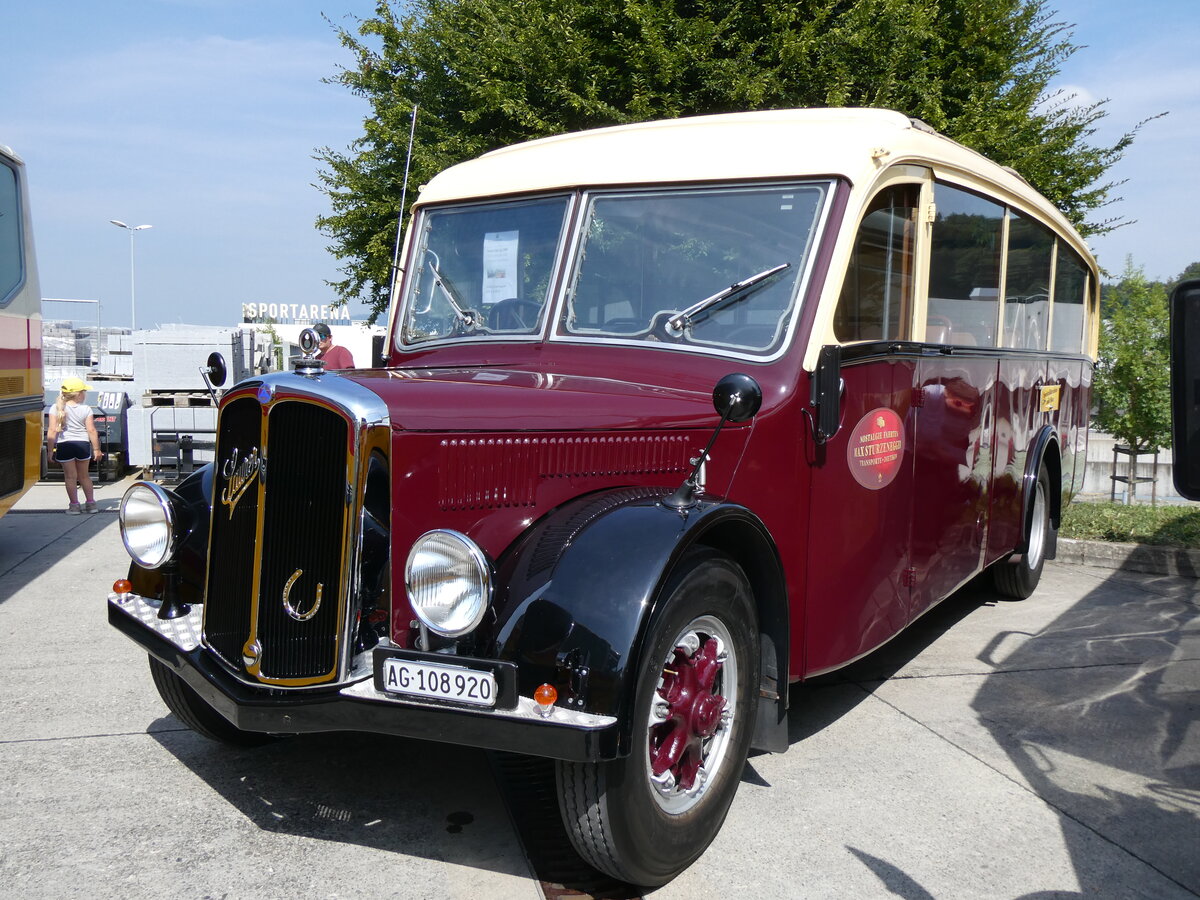 (266'455) - Sturzenegger, Bergdietikon - AG 108'920 - Saurer/Saurer (ex Mazzoleni, Chur; ex Societ Rabadan, Bellinzona; ex Faggio, Bellinzona) am 31. August 2024 in Oberkirch, CAMPUS Sursee