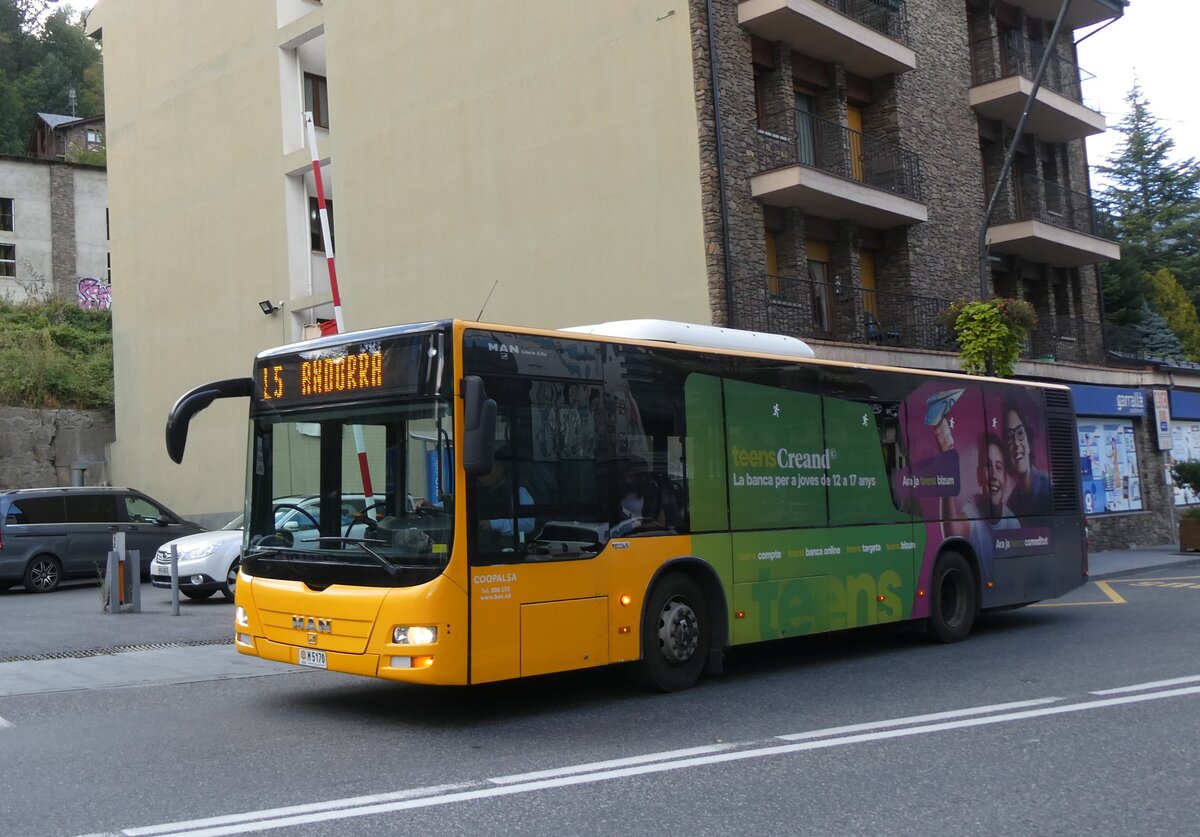 (267'152) - Coopalsa, Andorra la Vella - M5170 - MAN am 17. September 2024 in La Massana, Centre de la Vila