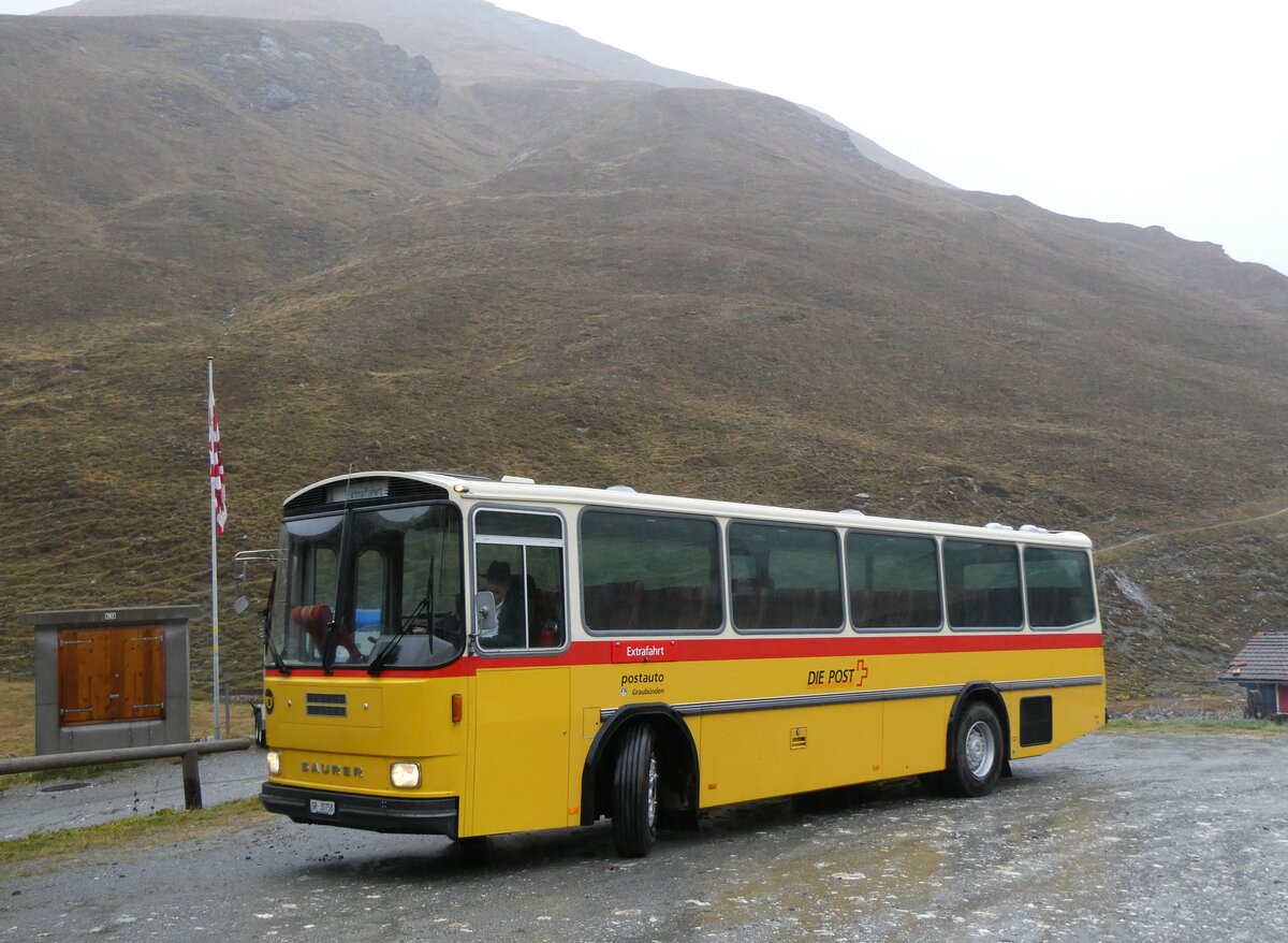 (267'867) - Ltscher, Haldenstein - GR 30'758 - Saurer/R&J (ex Dornbierer, Thal; ex FRAM Drachten/NL Nr. 24; ex PostAuto Graubnden PID 2870; ex P 24'367) am 8. Oktober 2024 in Juf