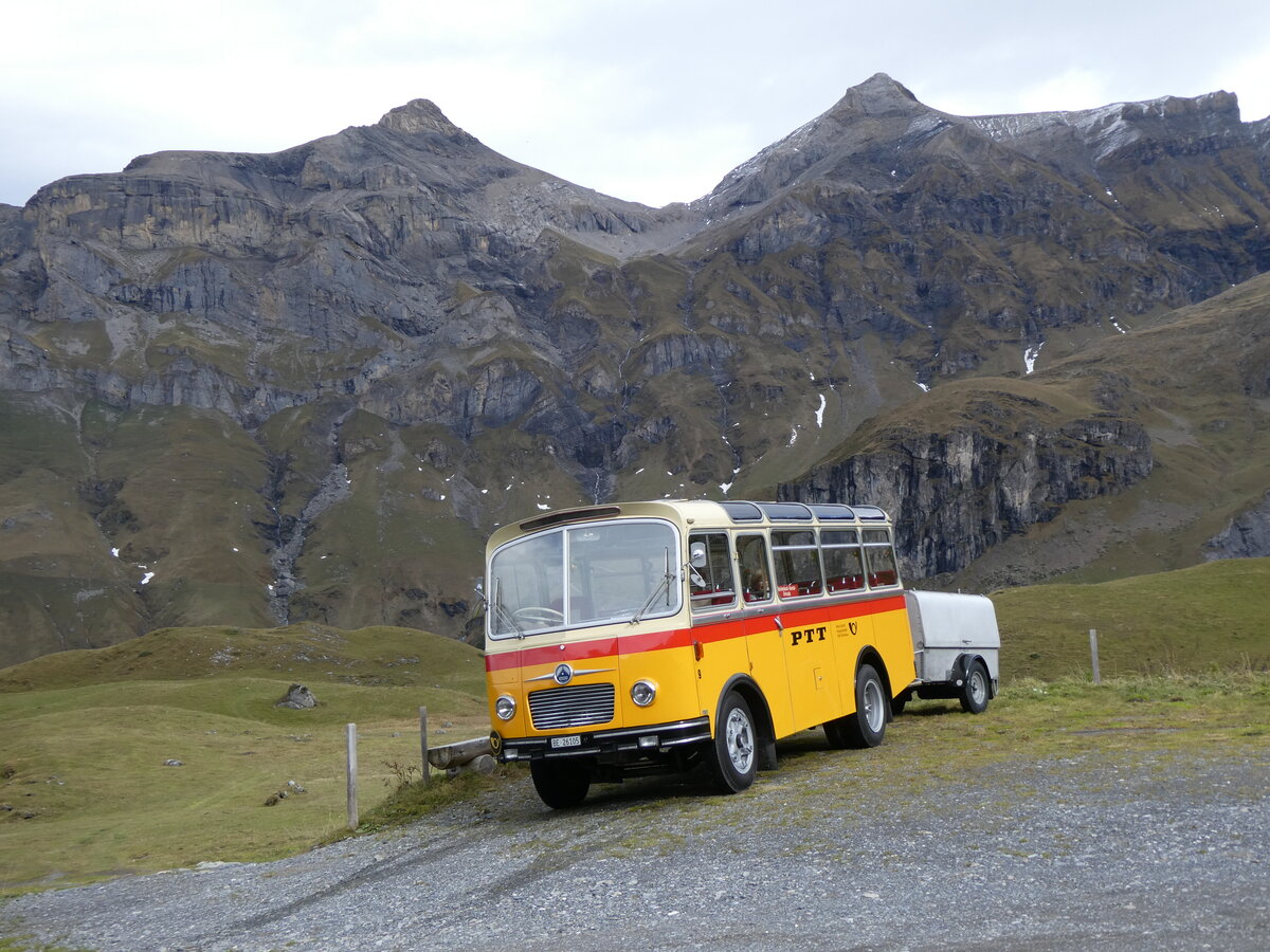 (268'104) - Schmid, Thrishaus - Nr. 9/BE 26'105 - Saurer/R&J (ex Geiger, Adelboden Nr. 9) am 12. Oktober 2024 auf dem Bundlger