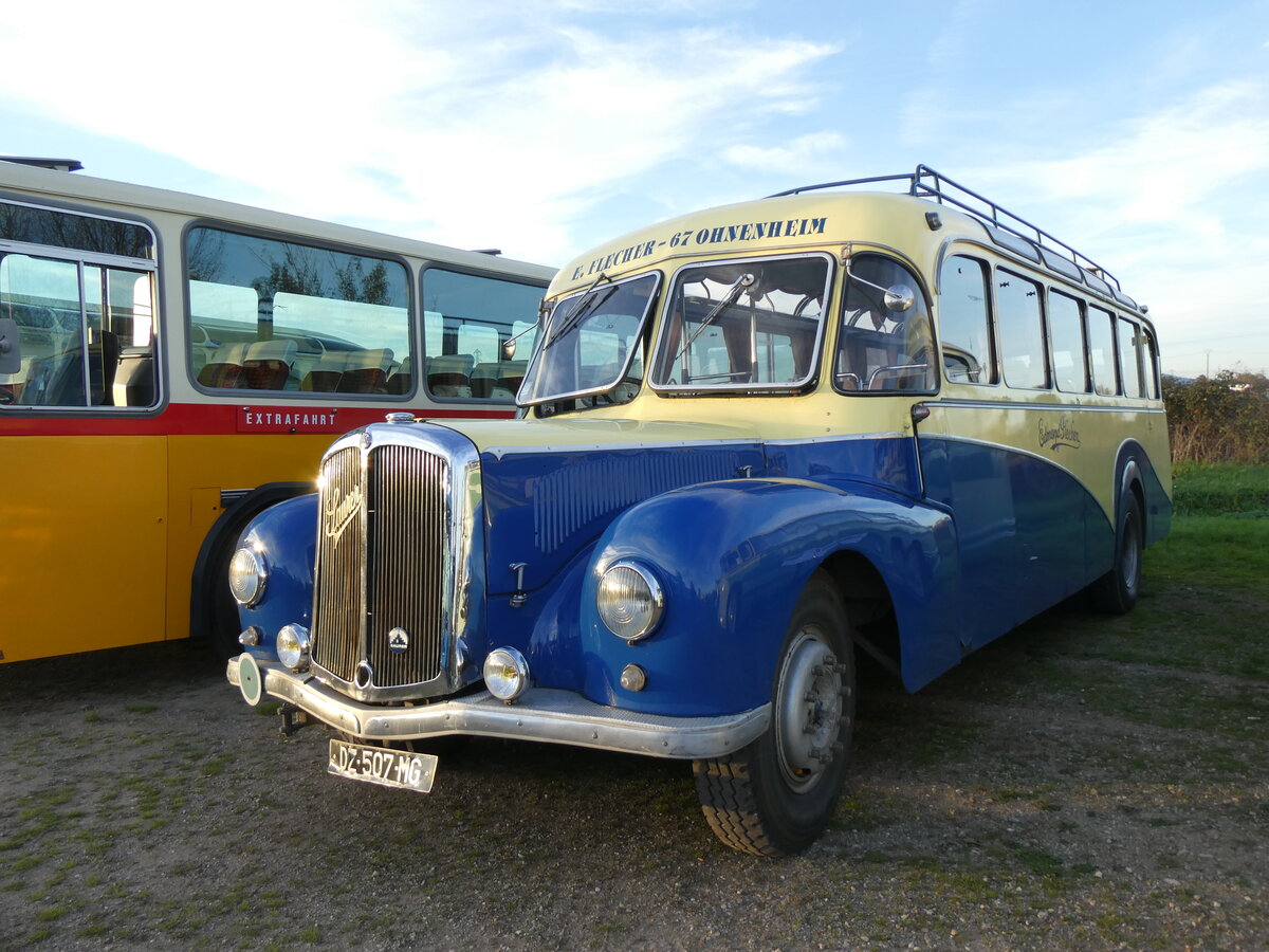 (268'456) - Flecher, Ohnenheim - DZ 507 MG - Saurer/Di Rosa am 25. Oktober 2024 in Kintzheim, Cigoland