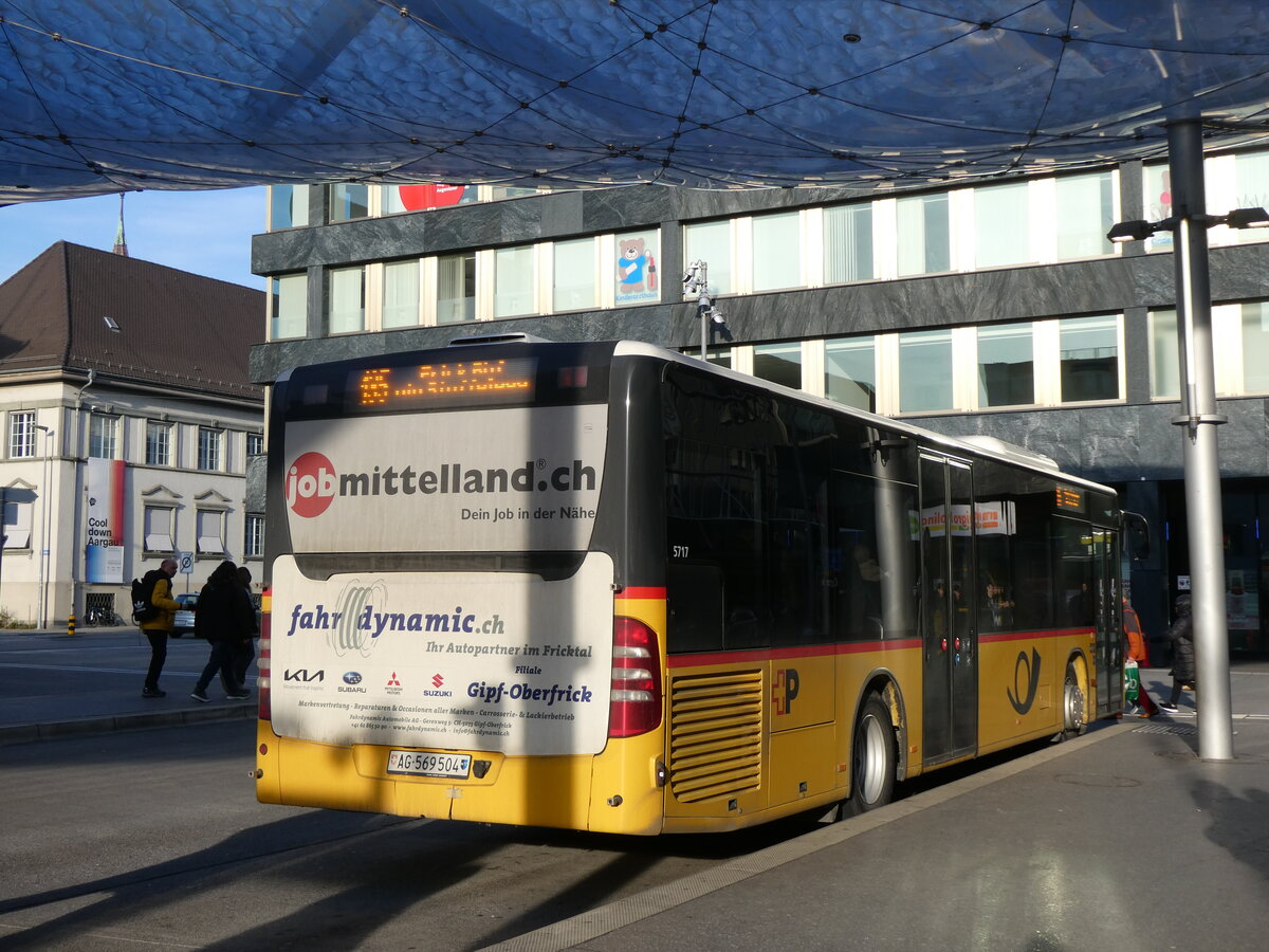(272'129) - PostAuto Nordschweiz - BE 569'504/PID 5717 - Mercedes (ex Brem, Wlflinswil) am 15. Februar 2025 beim Bahnhof Aarau