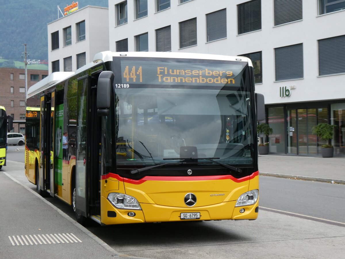 (277'238) - Heim, Flums - SG 6795/PID 12'189 - Mercedes am 26. Juni 2025 beim Bahnhof Sargans